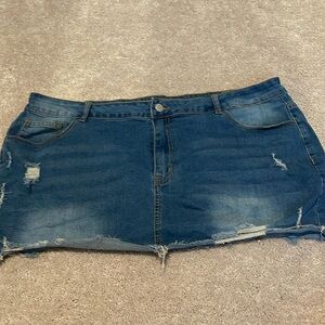 SHEIN Curve Jean mini skirt